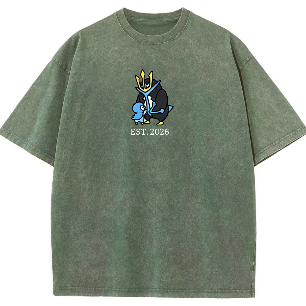 Cute Parent & Kid Empoleon Vintage Washed T-Shirt