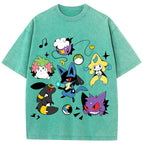 Classic Mix Lucario Collection Cartoon Tee | Pokemon Anime