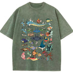 Fish Water Pokemon Retro Collage Vintage T-Shirt | Pokemon Anime