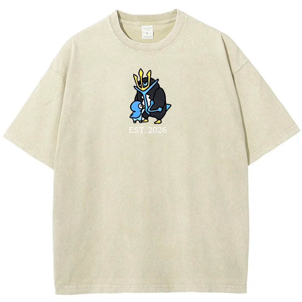 Cute Parent & Kid Empoleon Vintage Washed T-Shirt