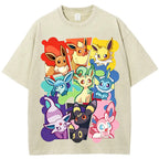 Full Eeveelutions Collage Chest Print Tee | Pokemon Anime