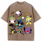 Classic Mix Lucario Collection Cartoon Tee | Pokemon Anime