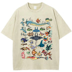 Fish Water Pokemon Retro Collage Vintage T-Shirt | Pokemon Anime