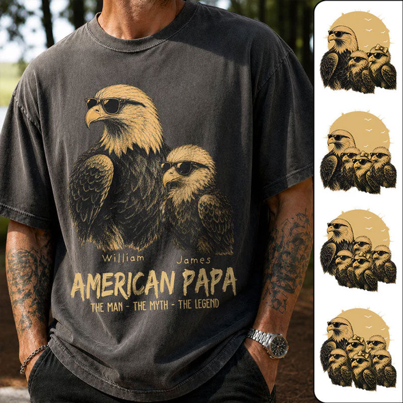 American Dad The Man The Myth The Legend, Personalized Papa T-Shirt Father's Day Secondary image