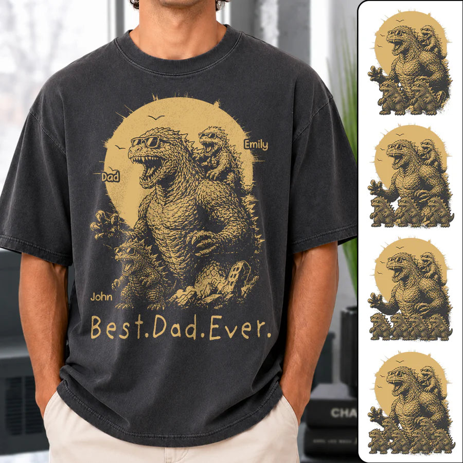 Dadzilla Father Of The Monsters Personalized Shirt Gift For Dad Secondary image