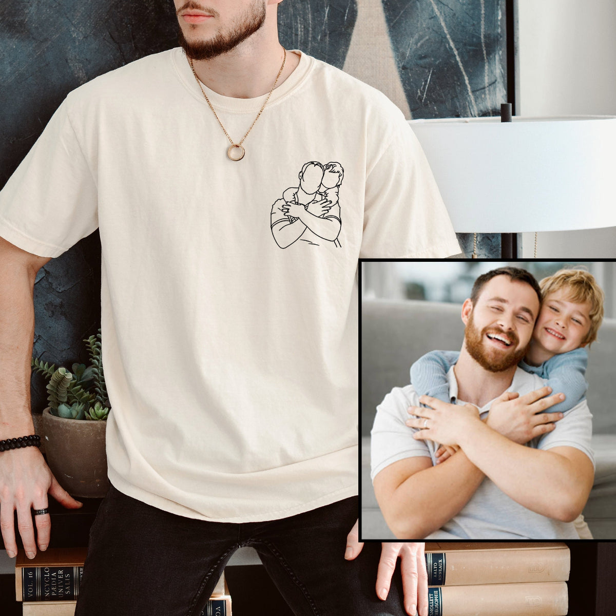 Dad and me-Custom Photo Shirt Secondary image