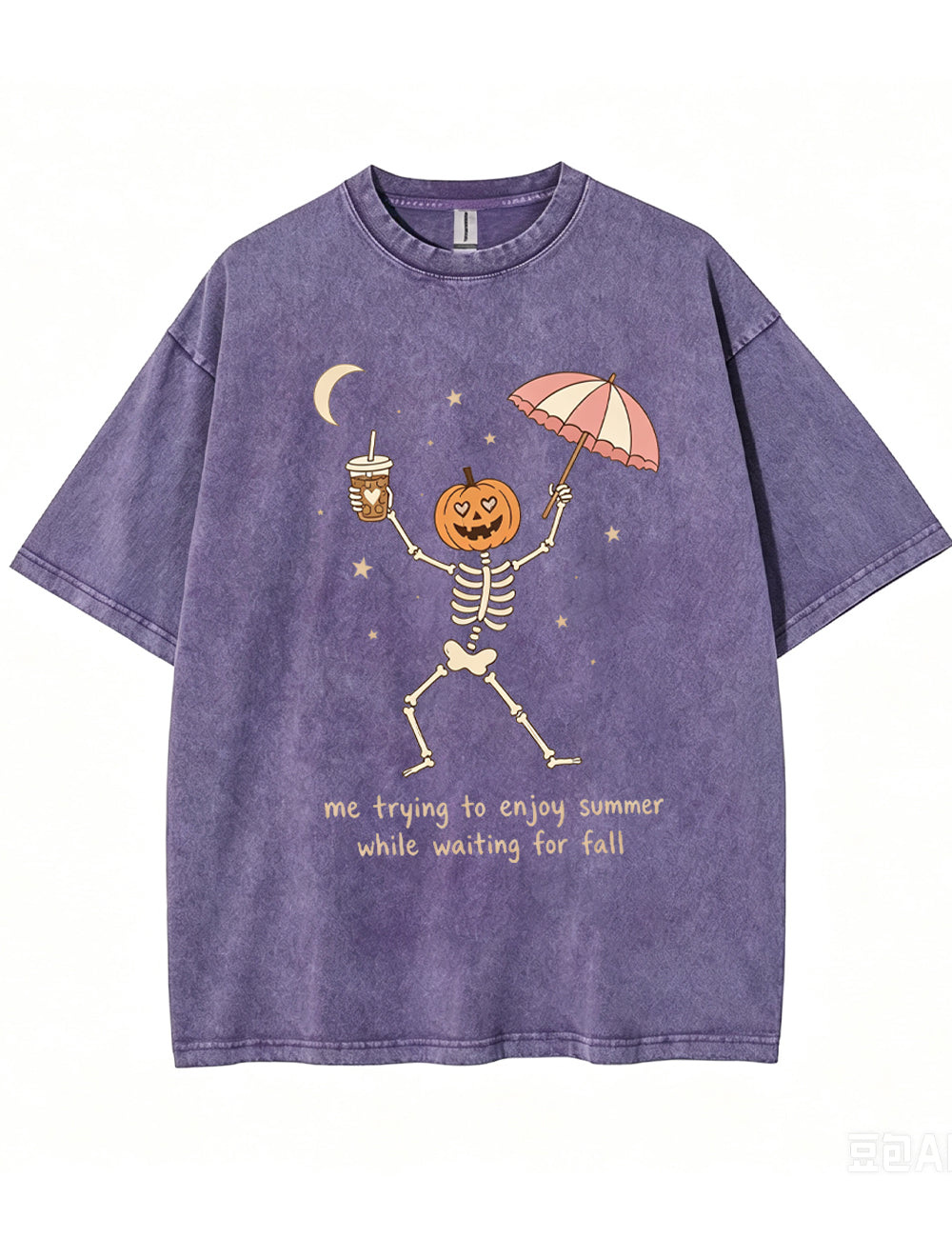 Waiting For Fall Funny Skeleton Halloween Shirt