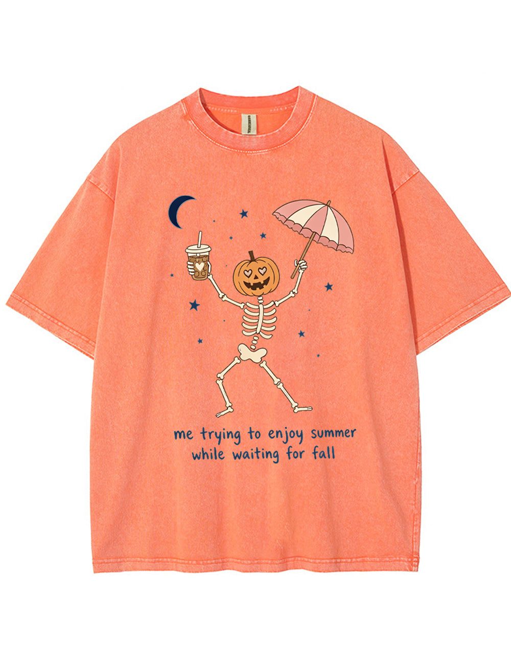 Waiting For Fall Funny Skeleton Halloween Shirt