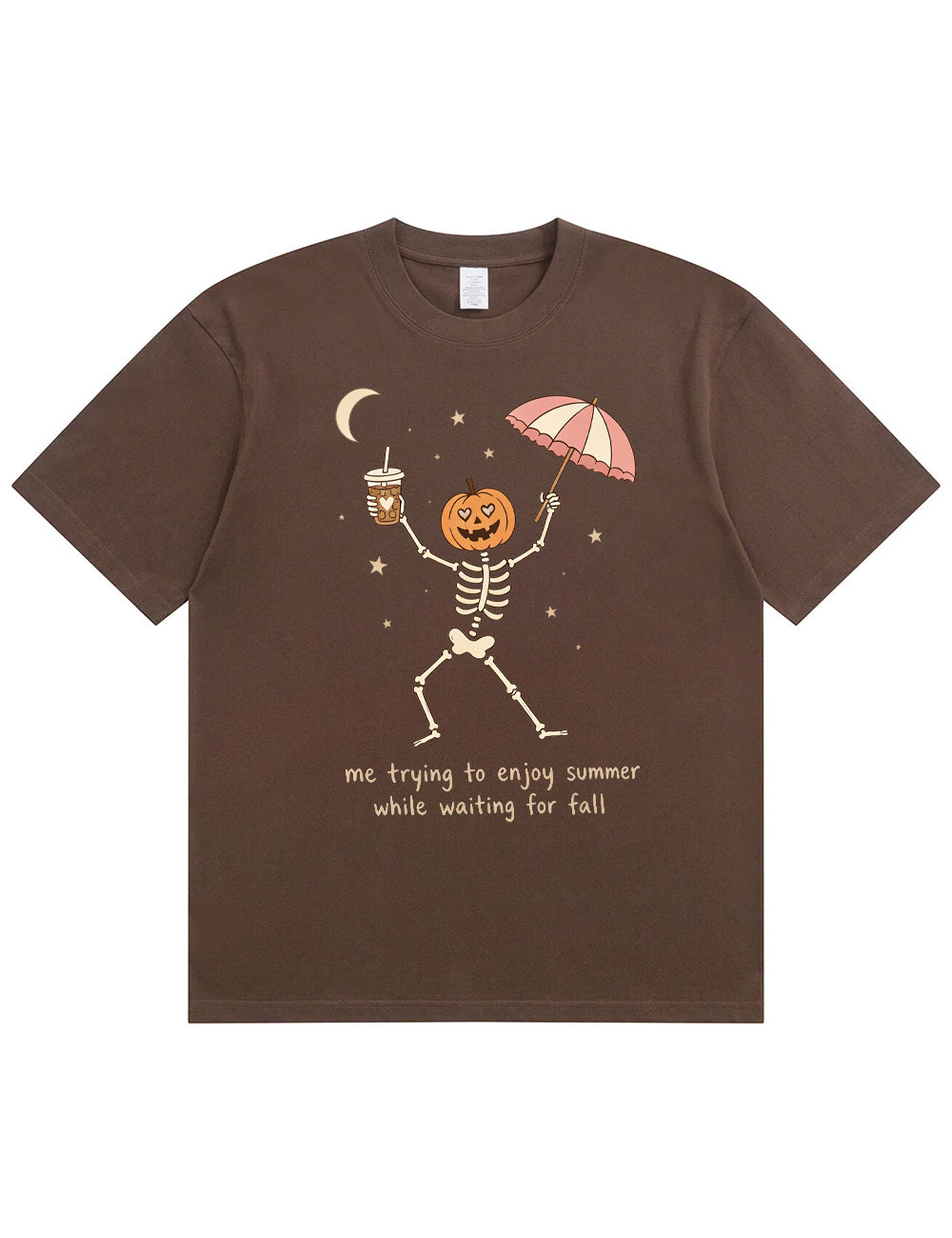 Waiting For Fall Funny Skeleton Halloween Shirt