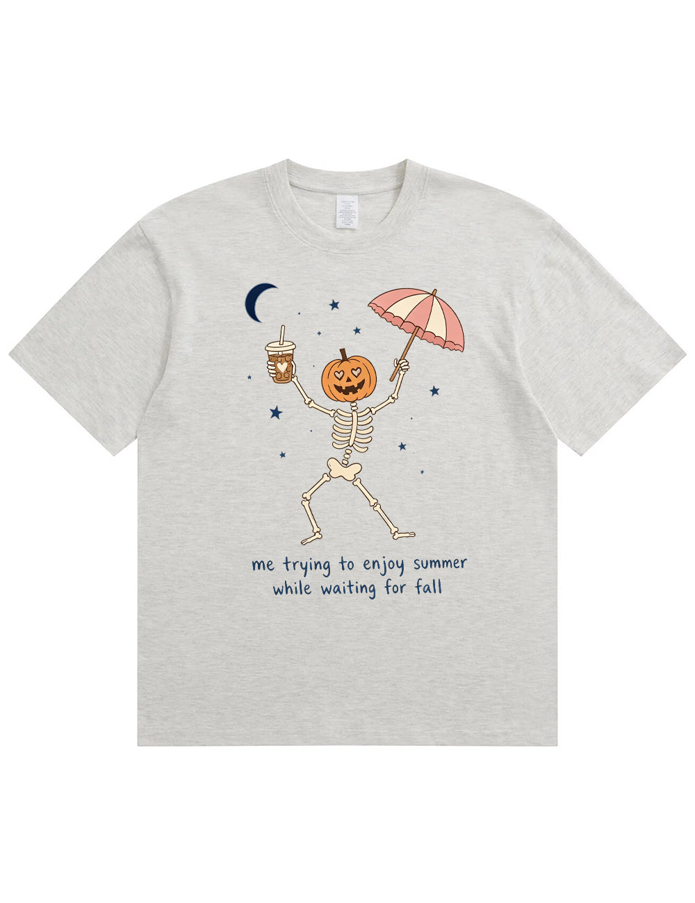 Waiting For Fall Funny Skeleton Halloween Shirt