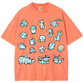 Cute Chibi Blue Water Type Pokemon Collage Graphic T-Shirt