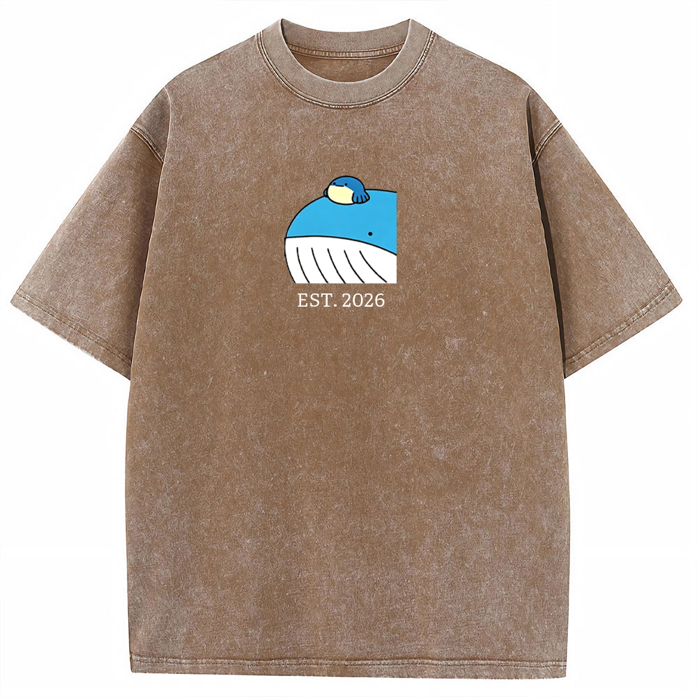 Cute Parent & Kid Wailord Vintage Washed T-Shirt
