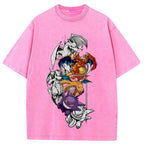 Grunge Sketch Dragon Ghost Group Wash Vintage Tee | Pokemon Anime