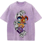 Grunge Sketch Dragon Ghost Group Wash Vintage Tee | Pokemon Anime
