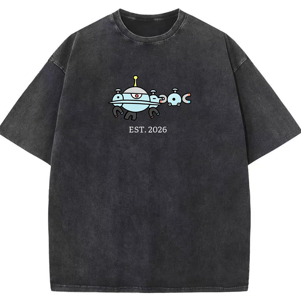 Cute Parent & Kid Magnemite Vintage Washed T-Shirt