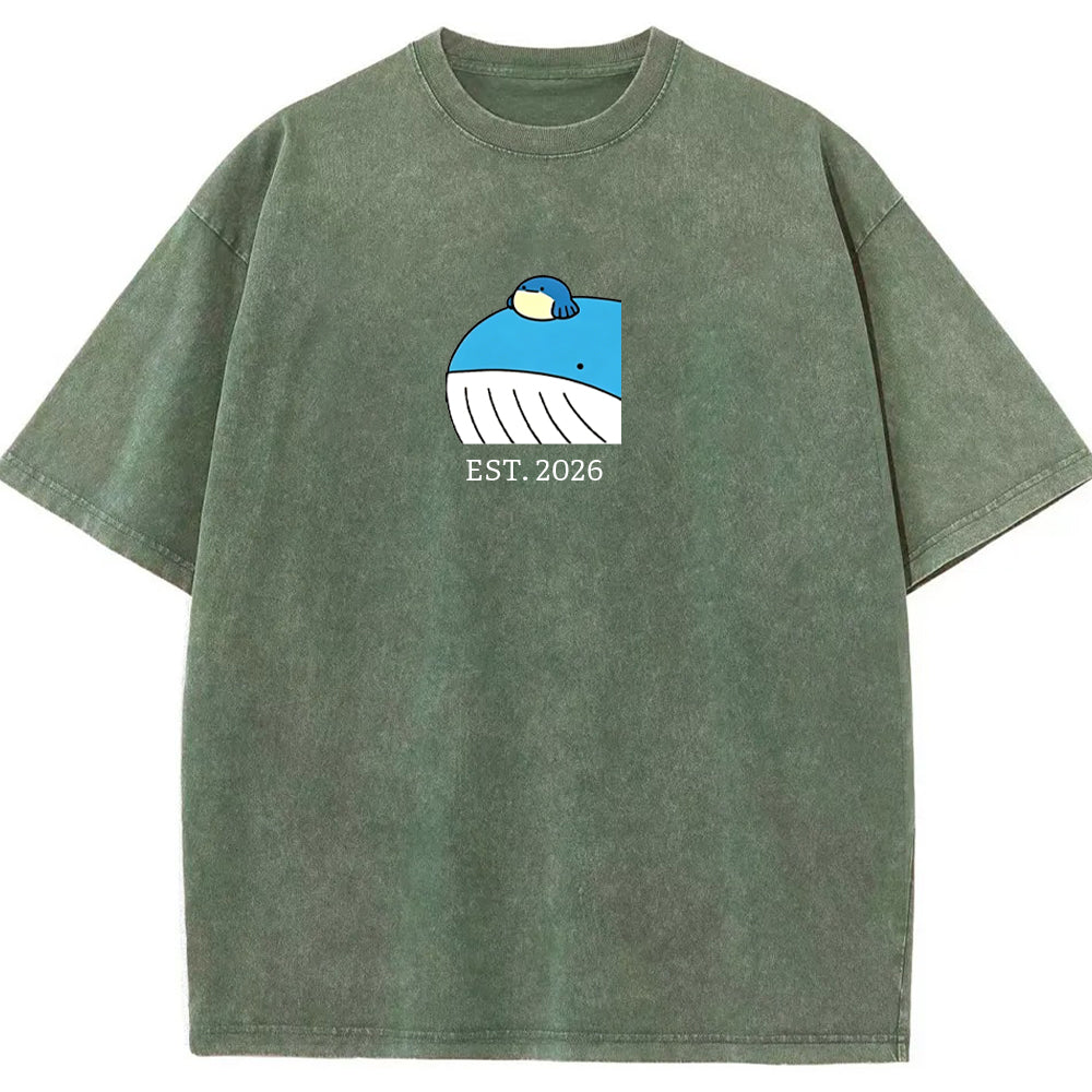 Cute Parent & Kid Wailord Vintage Washed T-Shirt