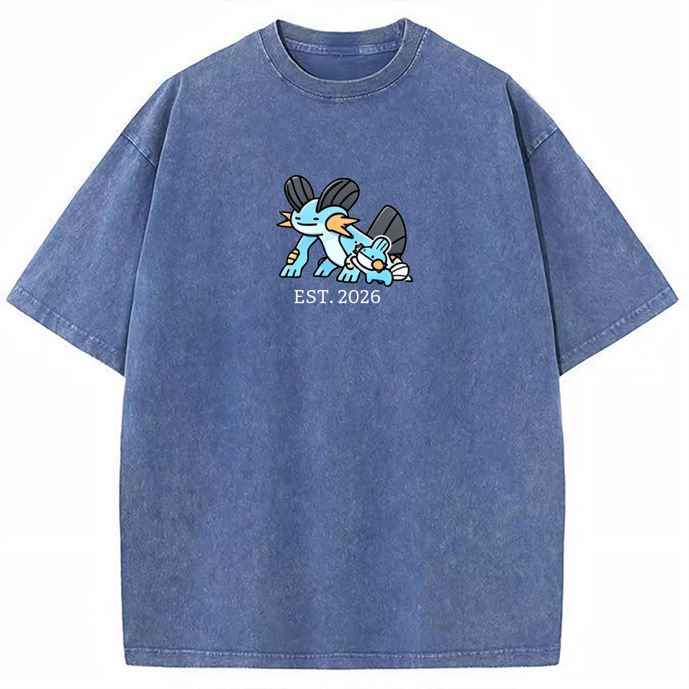 Cute Parent & Kid Swampert Vintage Washed T-Shirt