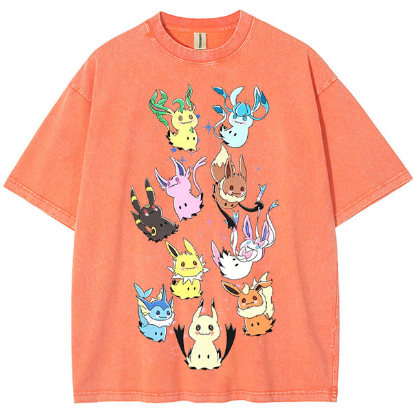 Full Eeveelutions Vertical Collage Vintage Tee | Pokemon Anime