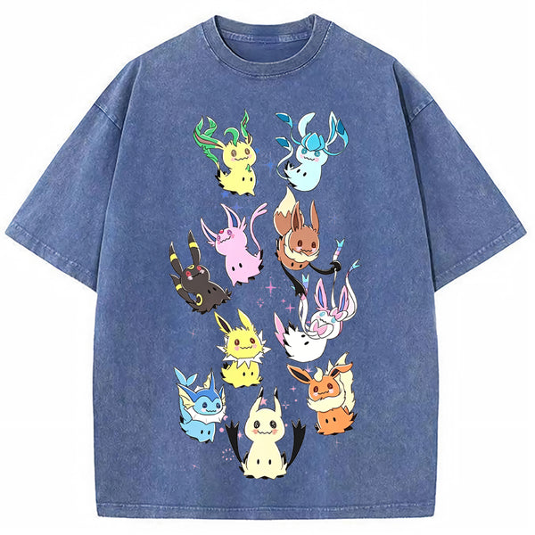 Full Eeveelutions Vertical Collage Vintage Tee | Pokemon Anime