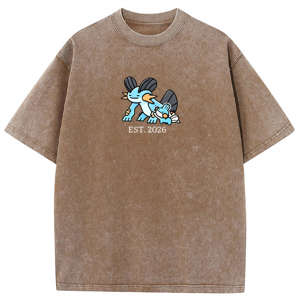 Cute Parent & Kid Swampert Vintage Washed T-Shirt