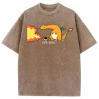 Cute Parent & Kid Charizard Vintage Washed T-Shirt