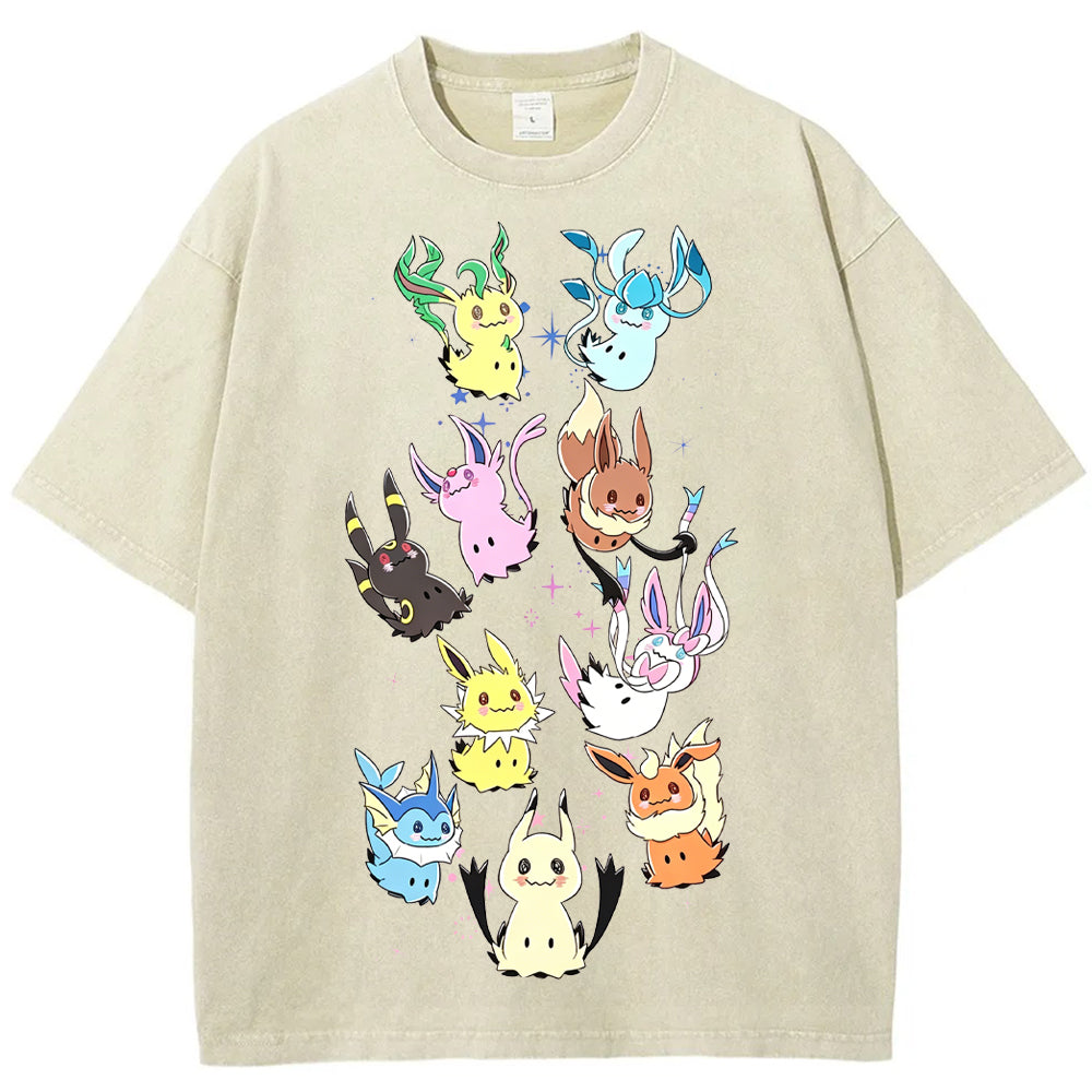 Full Eeveelutions Vertical Collage Vintage Tee | Pokemon Anime