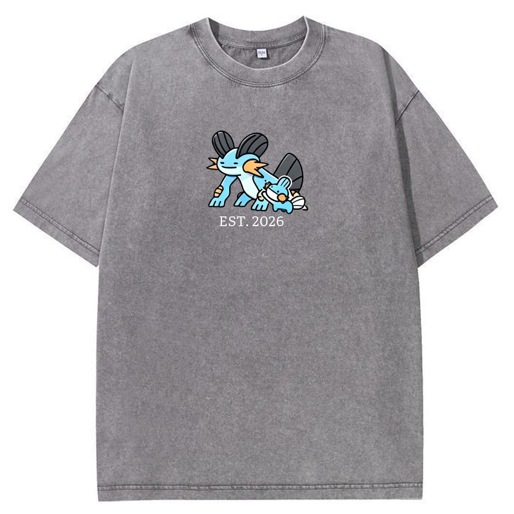 Cute Parent & Kid Swampert Vintage Washed T-Shirt