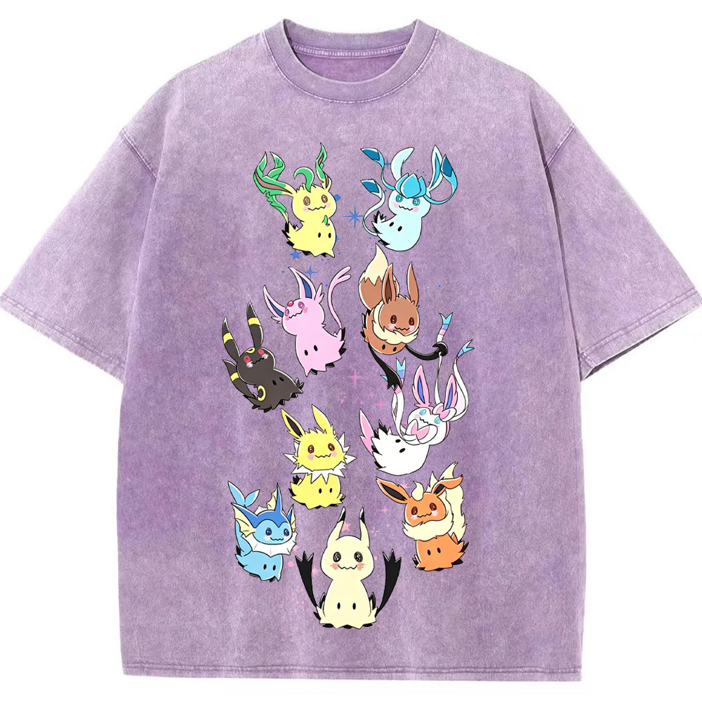 Full Eeveelutions Vertical Collage Vintage Tee | Pokemon Anime Main image