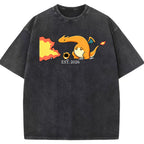 Cute Parent & Kid Charizard Vintage Washed T-Shirt
