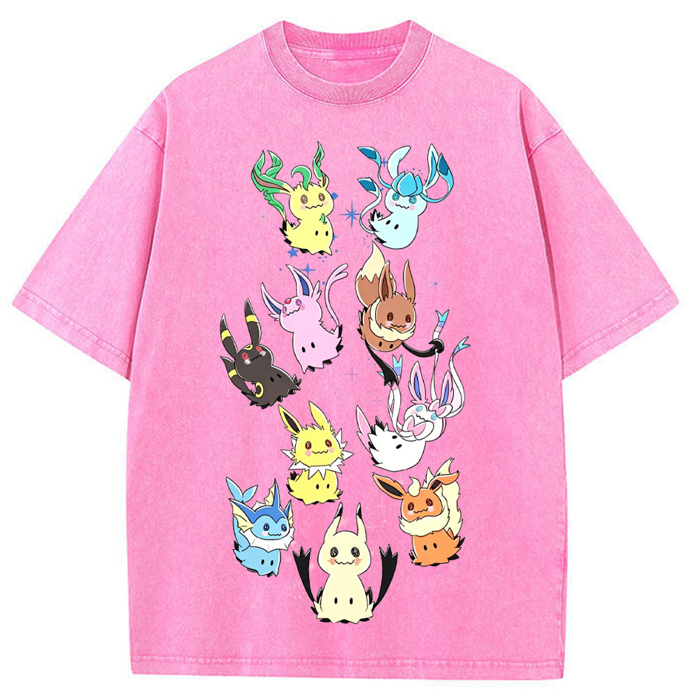 Full Eeveelutions Vertical Collage Vintage Tee | Pokemon Anime Secondary image