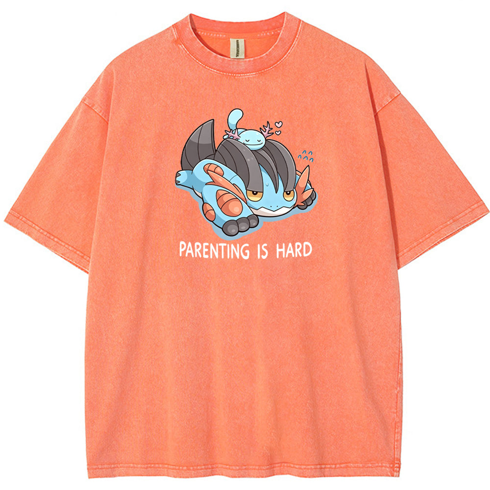 Parenting Is Hard Mudkip Parent Vintage Washed T-Shirt