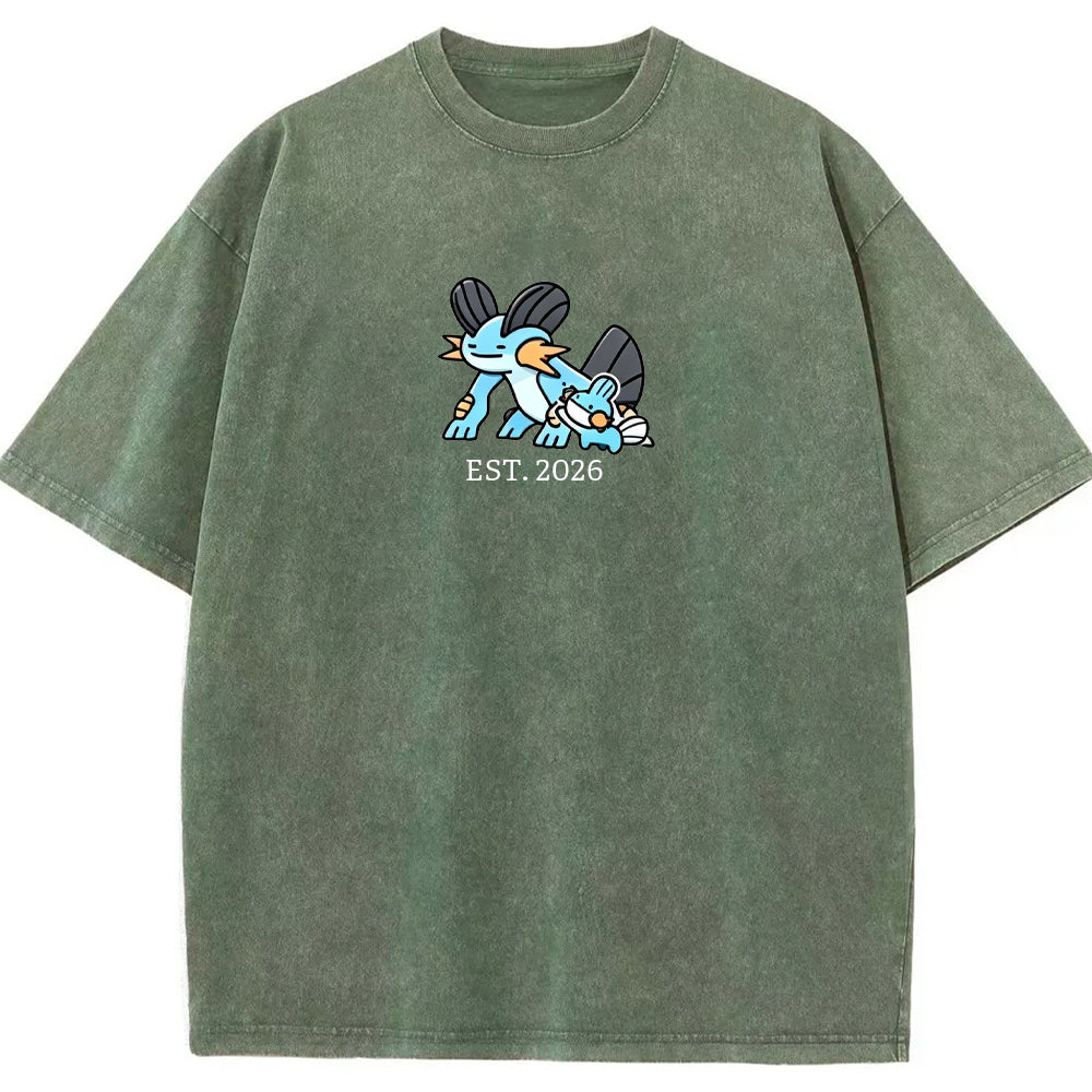 Cute Parent & Kid Swampert Vintage Washed T-Shirt