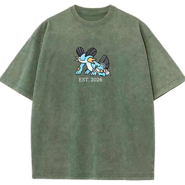 Cute Parent & Kid Swampert Vintage Washed T-Shirt