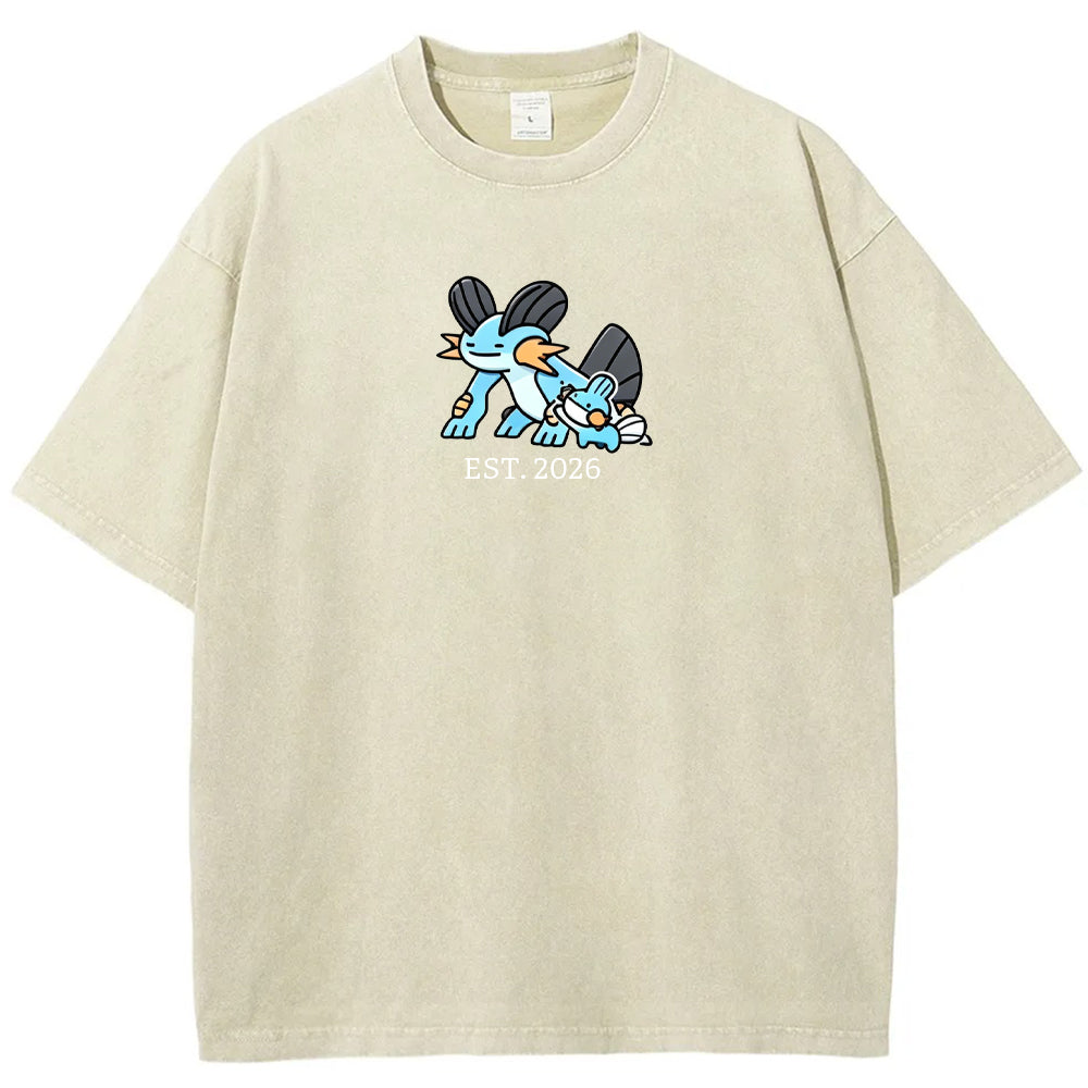 Cute Parent & Kid Swampert Vintage Washed T-Shirt Main image
