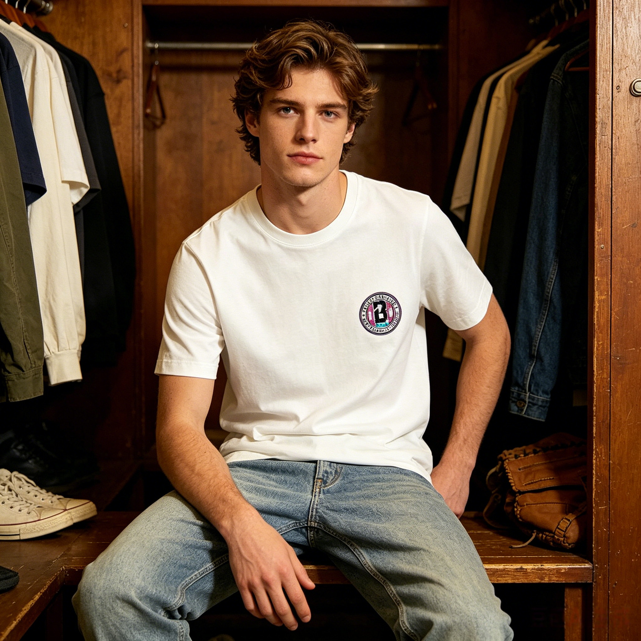 Splatter Lightweight Youth Tee - White/Galaxy