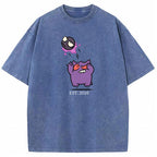 Cute Parent & Kid Gastly Gengar Basketball Vintage T-Shirt