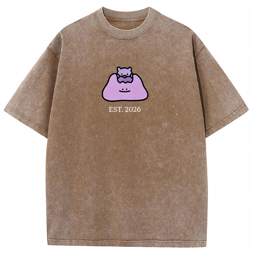 Cute Parent & Kid Ditto Vintage Washed T-Shirt