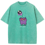 Cute Parent & Kid Gastly Gengar Basketball Vintage T-Shirt