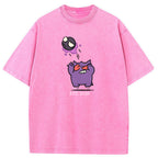 Cute Parent & Kid Gastly Gengar Basketball Vintage T-Shirt