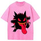 Dark Bold Classic Gengar Wash Vintage Tee | Pokemon Anime