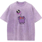 Cute Parent & Kid Gastly Gengar Basketball Vintage T-Shirt