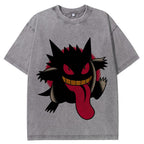 Dark Bold Classic Gengar Wash Vintage Tee | Pokemon Anime