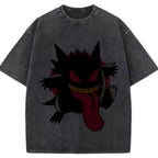 Dark Bold Classic Gengar Wash Vintage Tee | Pokemon Anime