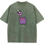 Cute Parent & Kid Gastly Gengar Basketball Vintage T-Shirt