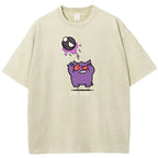 Cute Parent & Kid Gastly Gengar Basketball Vintage T-Shirt