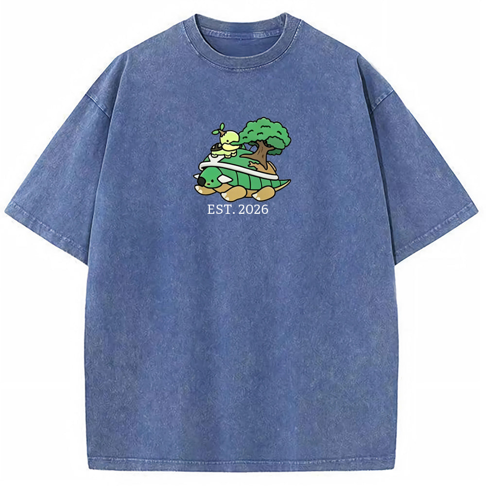 Cute Parent & Kid Torterra Vintage Washed T-Shirt