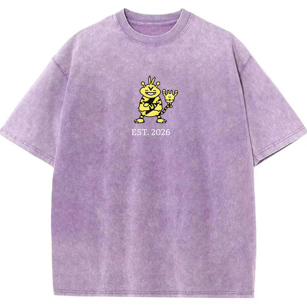 Cute Parent & Kid Electabuzz Vintage Washed T-Shirt