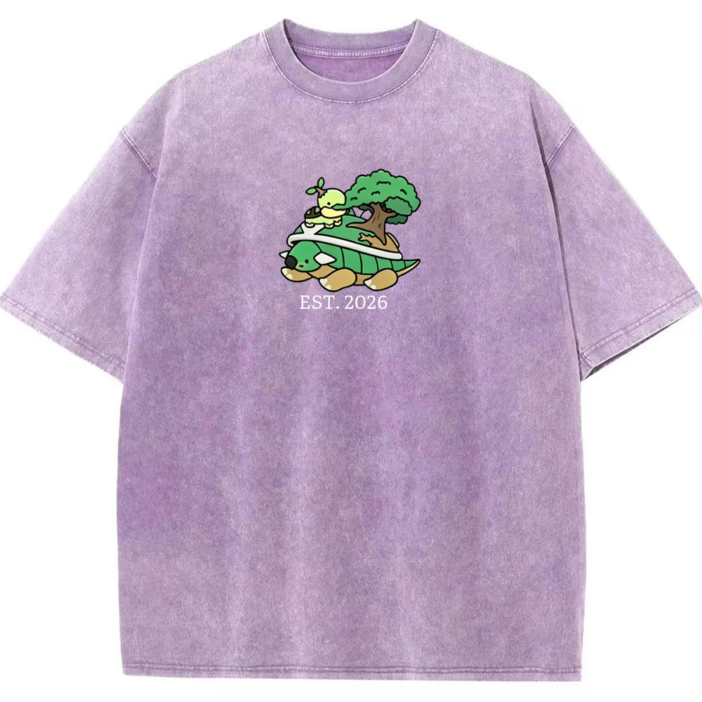 Cute Parent & Kid Torterra Vintage Washed T-Shirt Main image