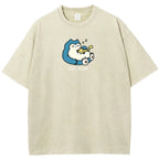 Cute Parent & Kid Snorlax Vintage Washed T-Shirt