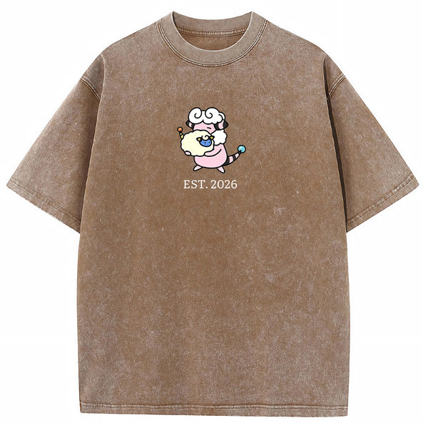 Cute Parent & Kid Flaaffy Vintage Washed T-Shirt